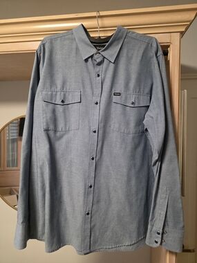 Brixton Light Blue Casual Button-Down Shirt